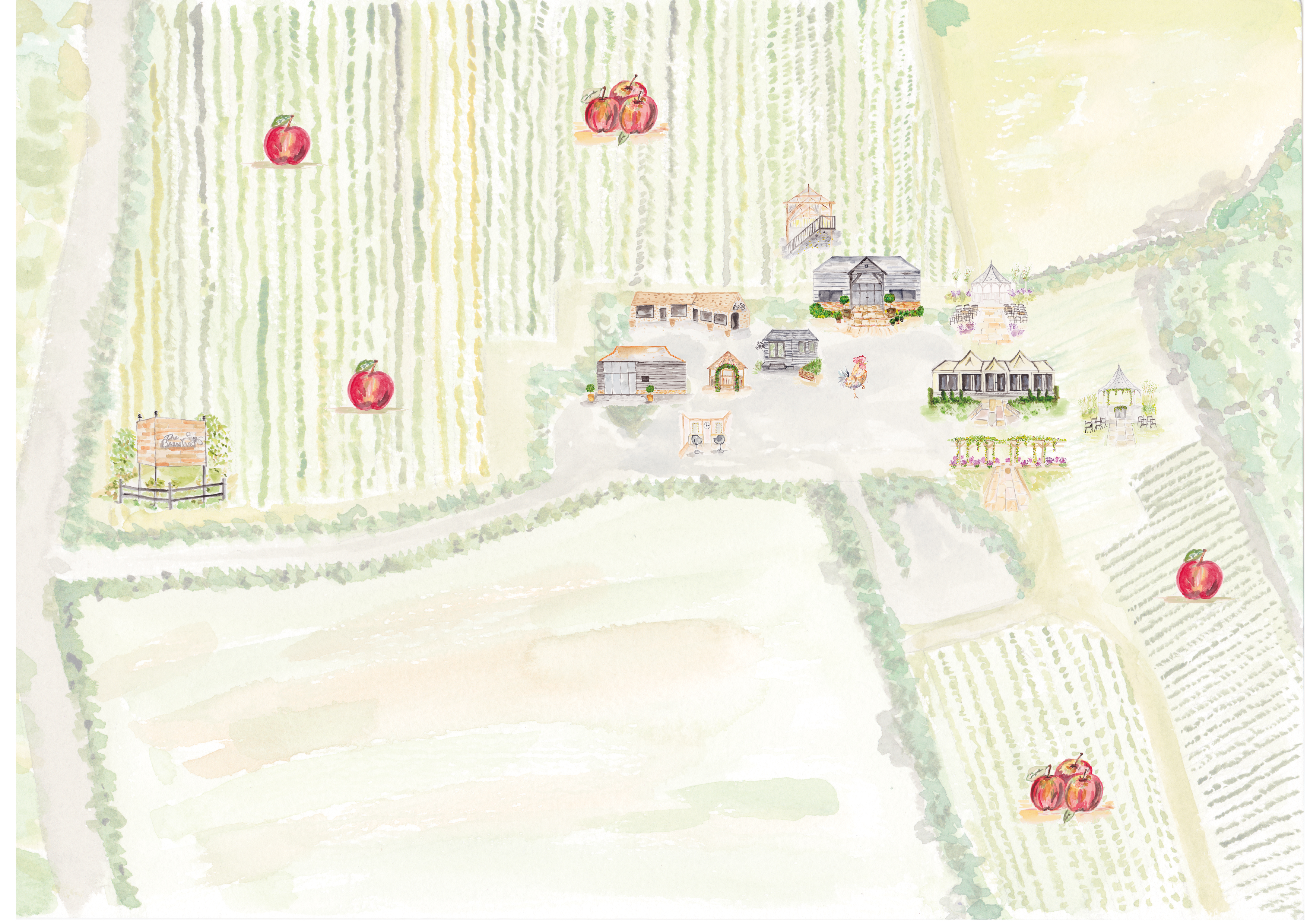 The BarnYard illustrated venue map